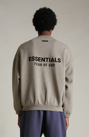 Heather Grey Fleece Crew Neck Sweatshirt image number 4