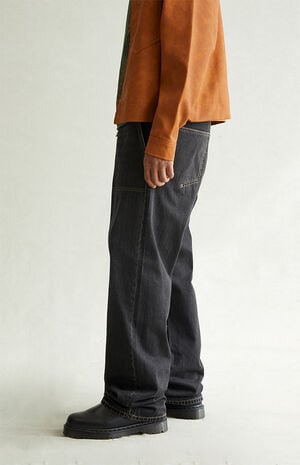 Dylan Baggy Jeans Contrast Stitch Black image number 4