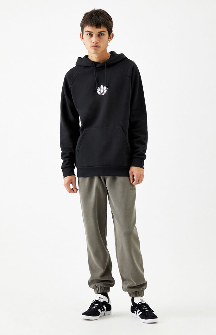 Black & White 3D Trefoil Hoodie