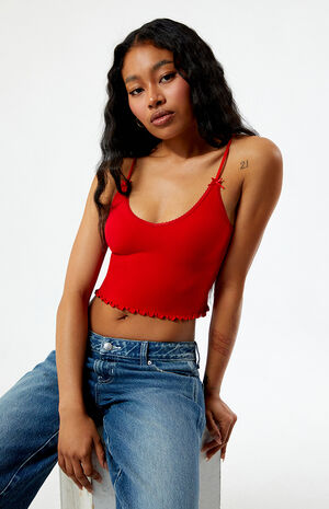 Krissy Seamless Bow Trim Tank Top image number 1