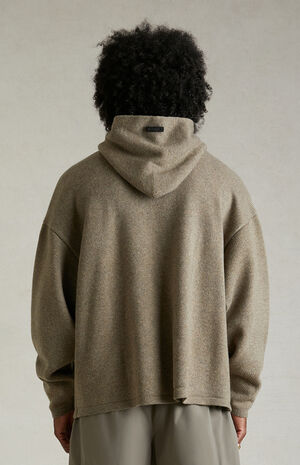 Heather Grey Sweater Knit Hoodie image number 4