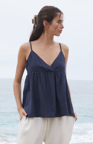 Blue Polka Dot Edith Tank Top image number 1