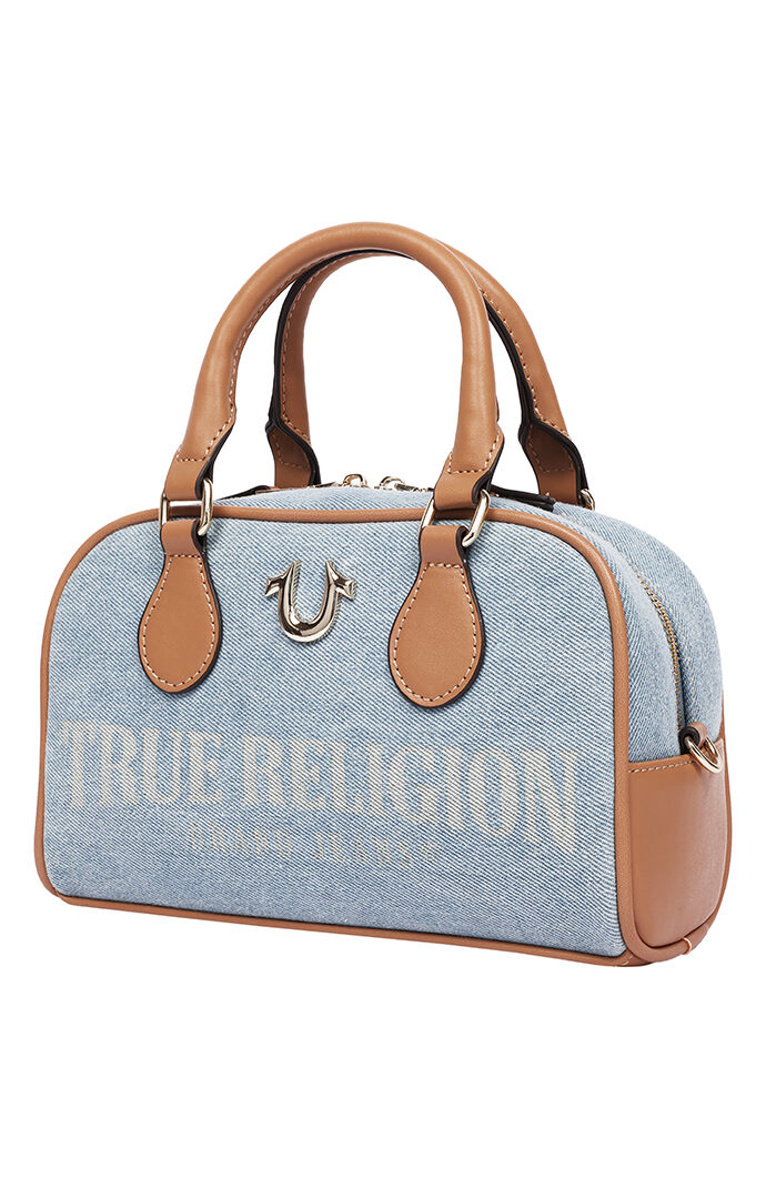 True Religion Denim Logo Mini Satchel Crossbody Bag