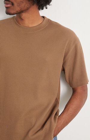 Dark Brown Boxy Waffle T-Shirt image number 2
