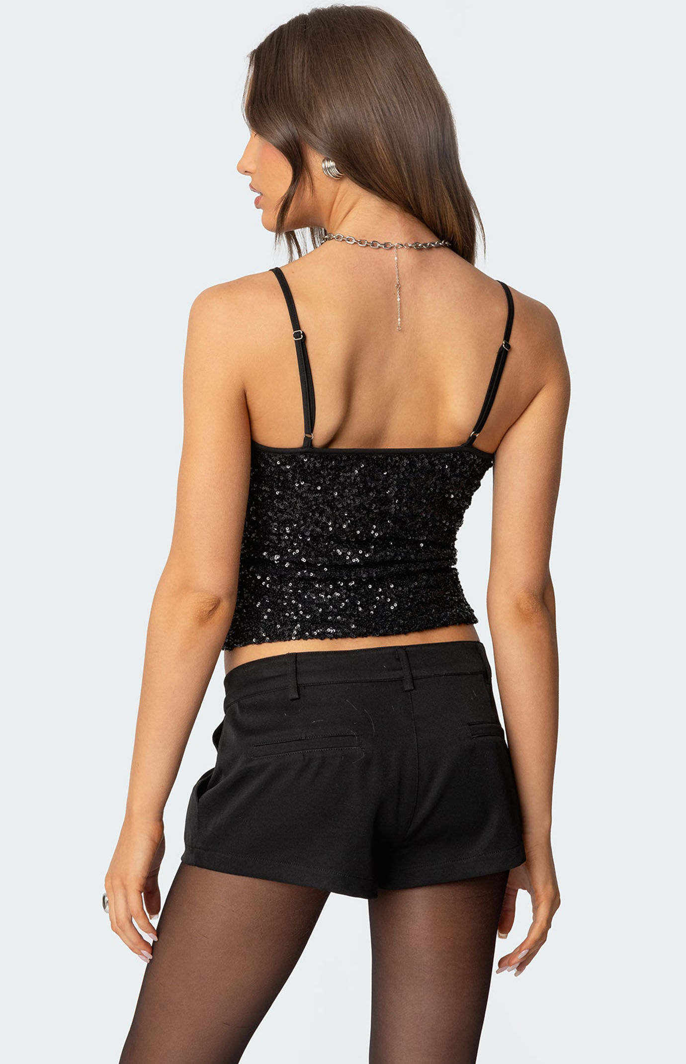 Edikted Celene Sequin Tank Top