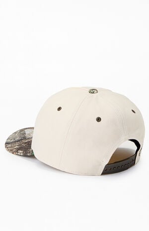 Realtree Camo Script Sport Club Snapback Hat image number 3