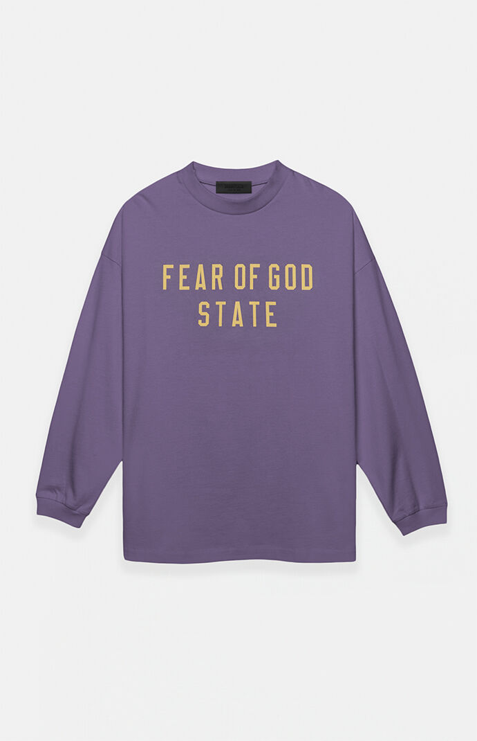 Fear of God ESSENTIALS Lavender Heavy Long Sleeve T-Shirt | PacSun