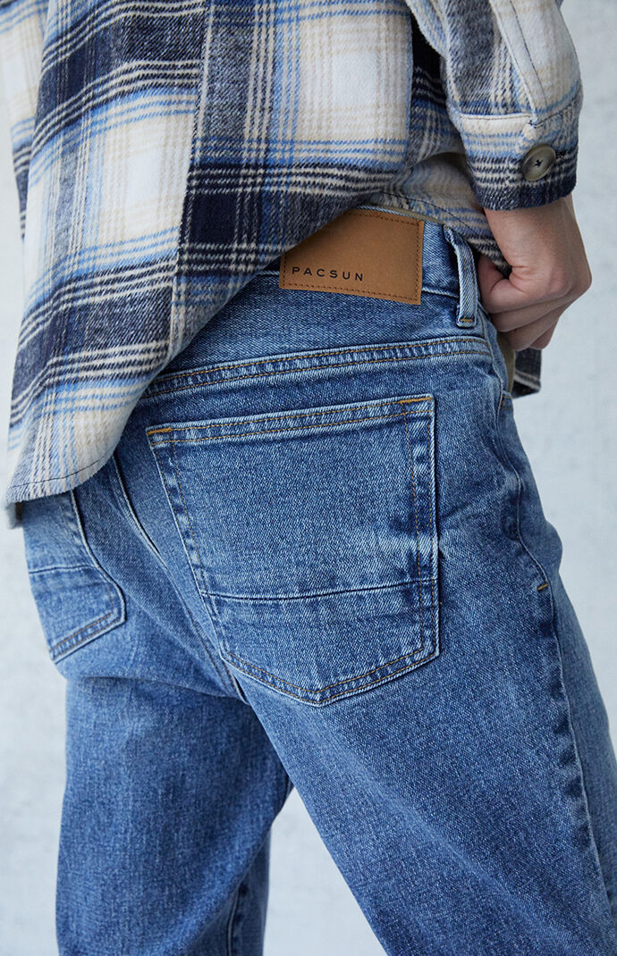 Medium Indigo Stacked Skinny Jeans