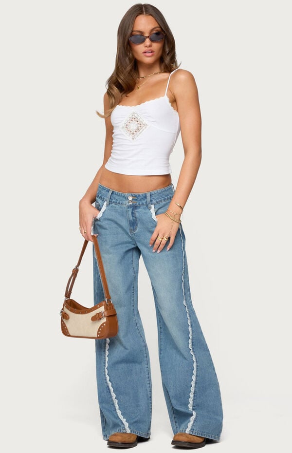 Edikted Morena Lacey Tank Top