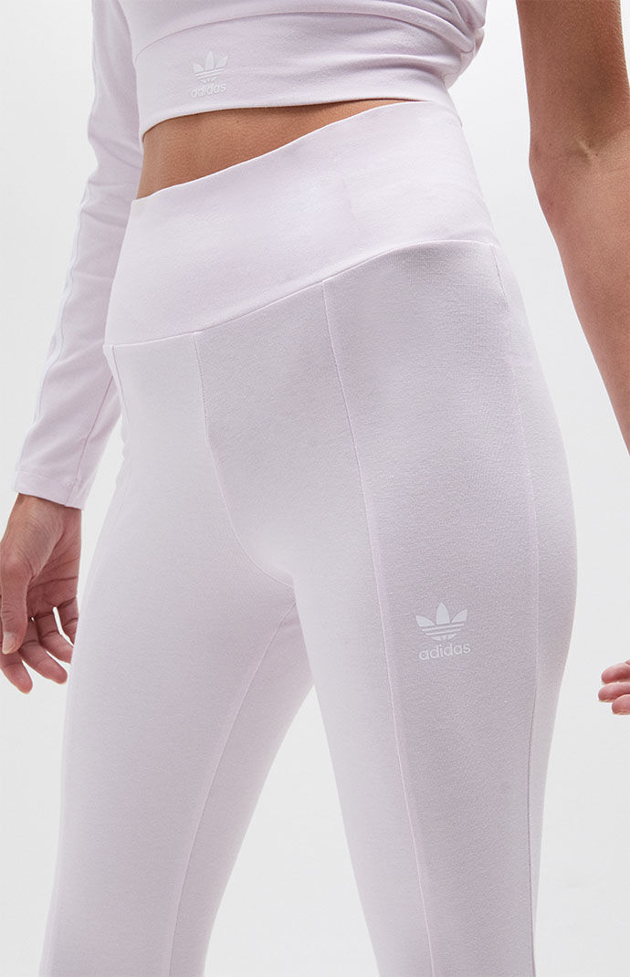adidas Light Pink Retro Split Flare Leggings PacSun