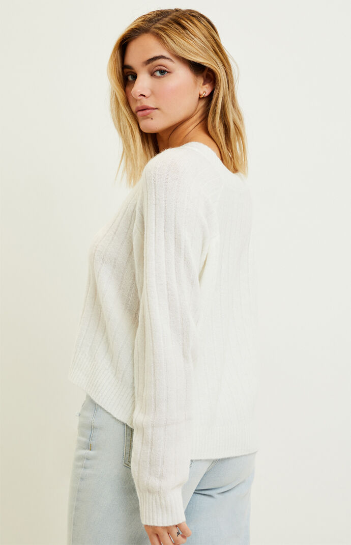 Lightweight V-Neck Ribbed Sweater