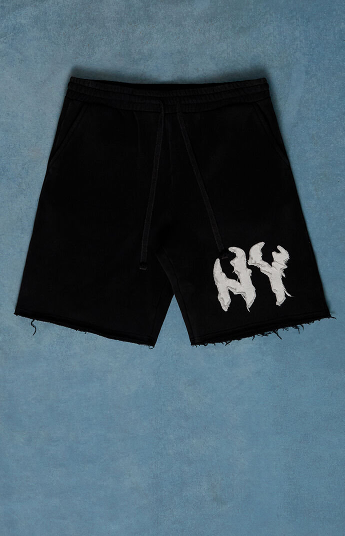 UNKNOWN NY Raw Applique BaggyÂ Sweat Shorts
