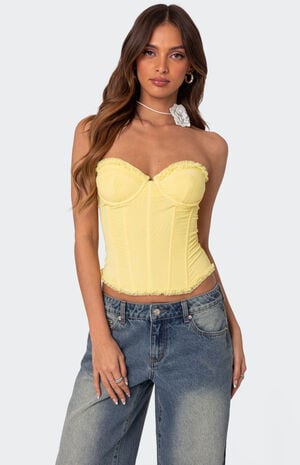 Deirdre Mesh Lace Up Corset