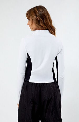 x PacSun Racer Zip Up Long Sleeve Top image number 4
