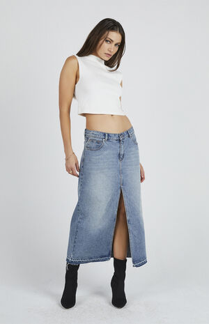 Lulu 99 Low Rise Denim Maxi Skirt image number 2