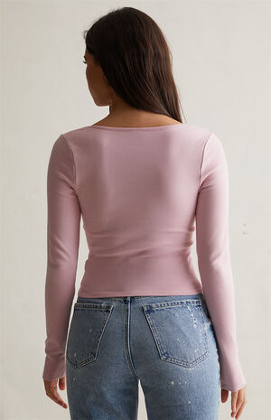 Peony Cinched Long Sleeve Top image number 4