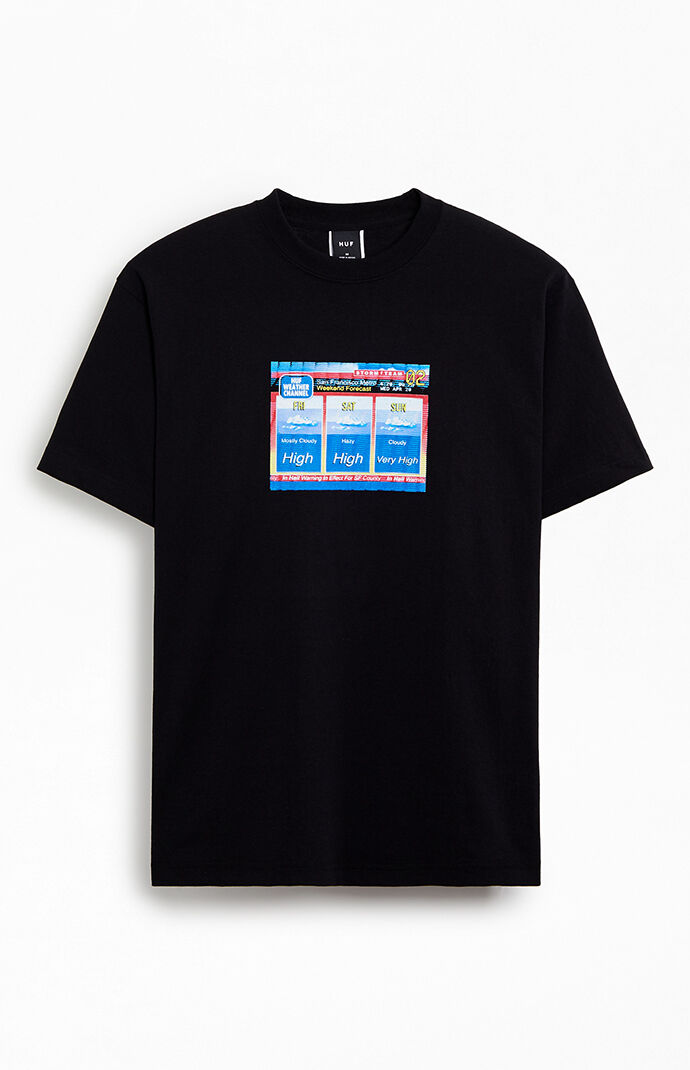 Huf Forecast T Shirt in Black Size M
