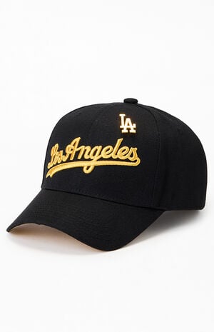 MLB LA Dodgers Gold Pin Pro Snapback Hat image number 4