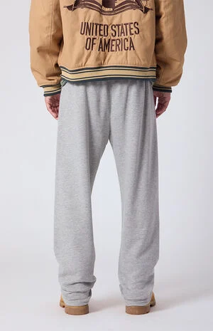 Gray Johnny Fleece Straight Sweatpants image number 4