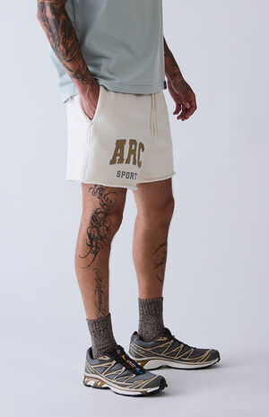 Gray Cutoff Fleece Sweat Shorts image number 5