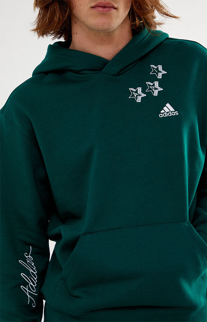 adidas Recycled Scribble Embroidery Fleece Hoodie | PacSun