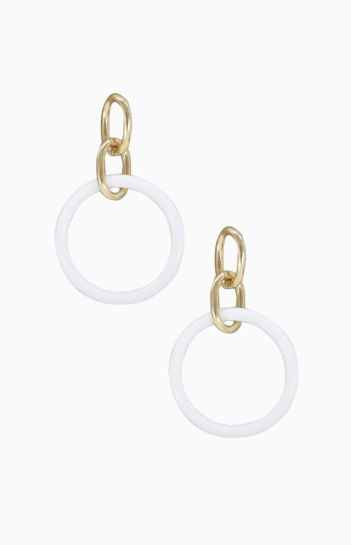 White Be True Earrings