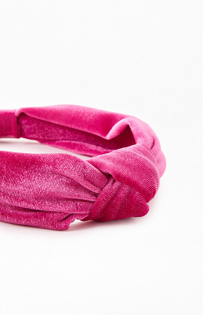 Hot Pink Velvet Headband