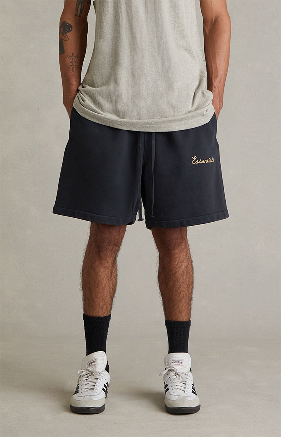 Fear of God ESSENTIALS Faded Black Training Classic Fit Sweat Shorts thumbnail 3