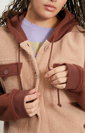 Hooded Polar Fleece Shacket image number 2