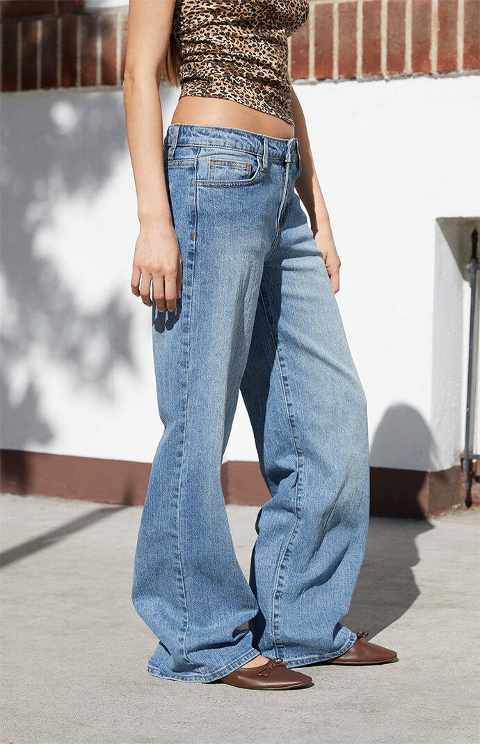 John Galt Light Blue Low Rise Baggy Jeans