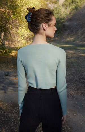 Pale Green Athelia Cardigan image number 3