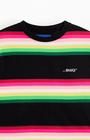 Striped Llama Print Long Sleeve T-Shirt image number 3