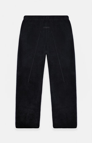 Jet Black Sherpa Polar Fleece Sweatpants image number 1