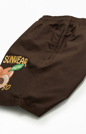 Brown Peaches 17" Swim Trunks image number 4