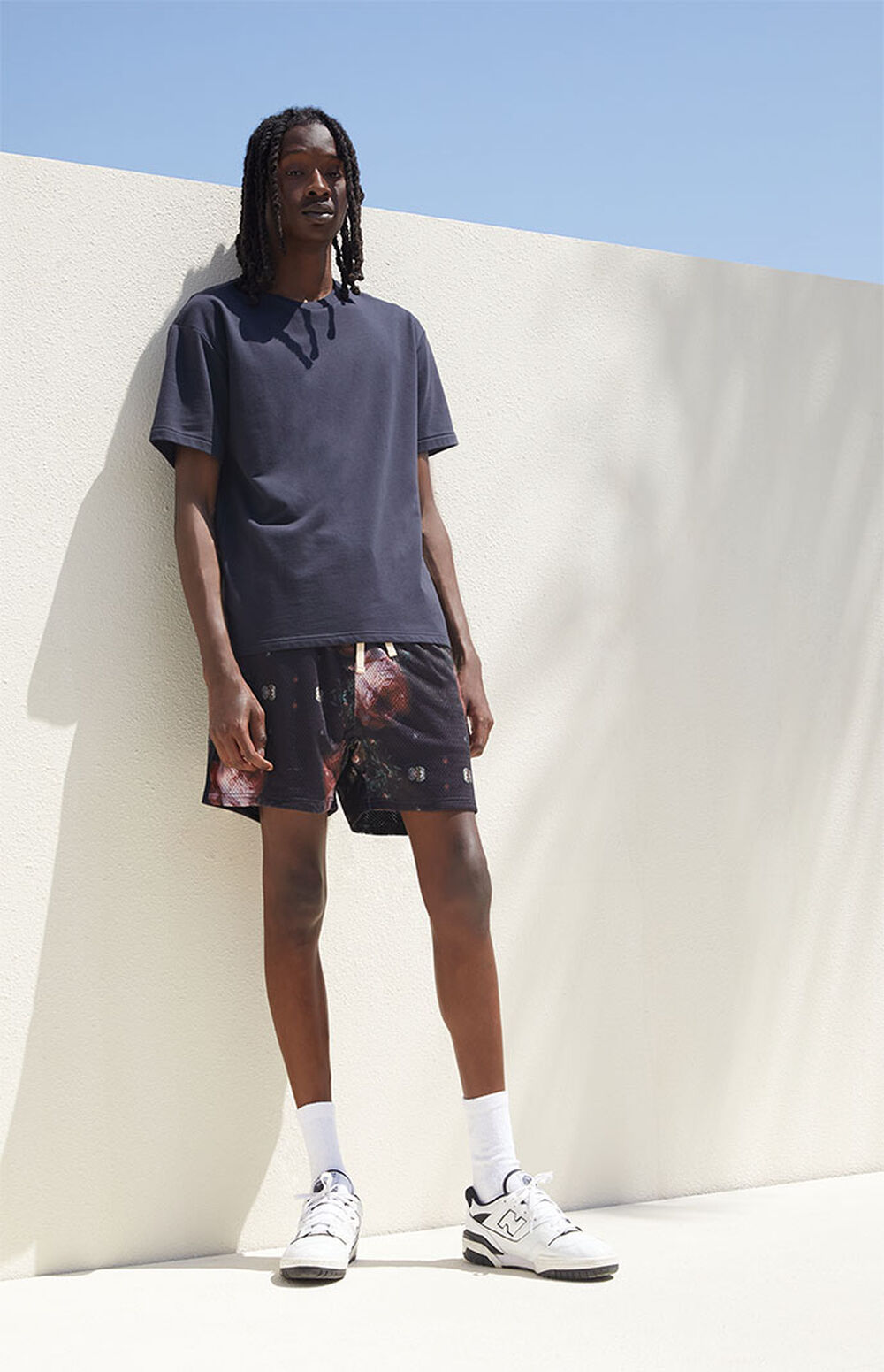 PacSun Black Floral Mesh Shorts PacSun