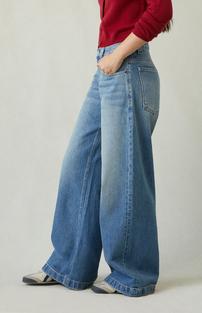 Pacsun Sloane Low Rise Ultra Baggy Jeans Medium Blue
