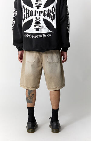 Parker Baggy Jean Shorts Tan Washed image number 5