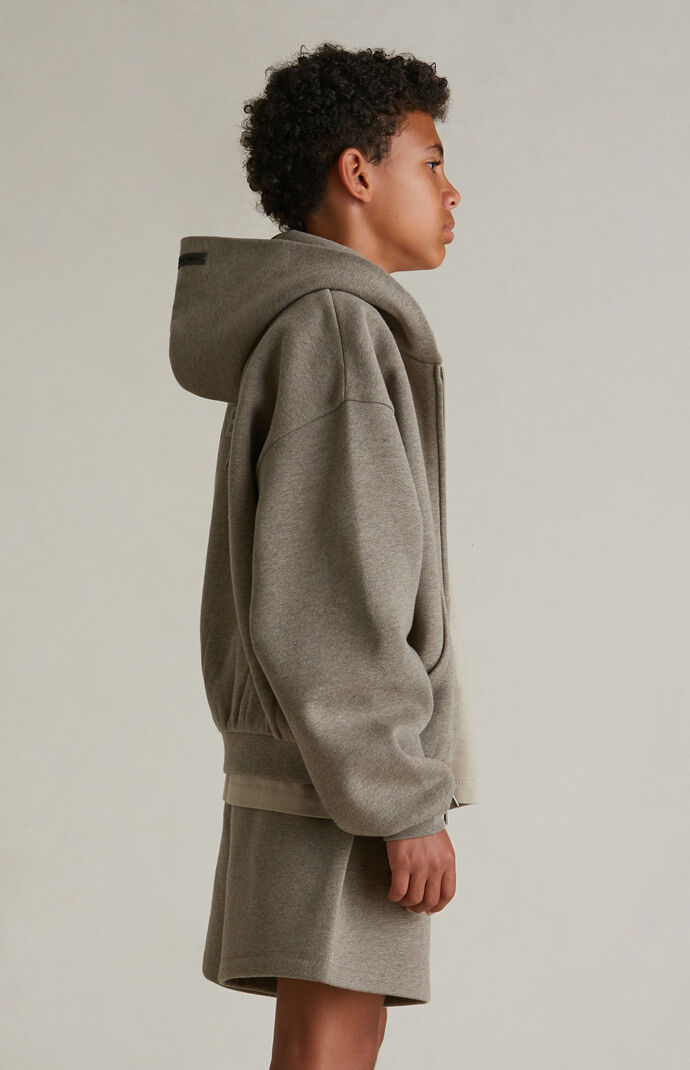 Fear of God ESSENTIALS Kids Homestead Heather Full Zip Fleece