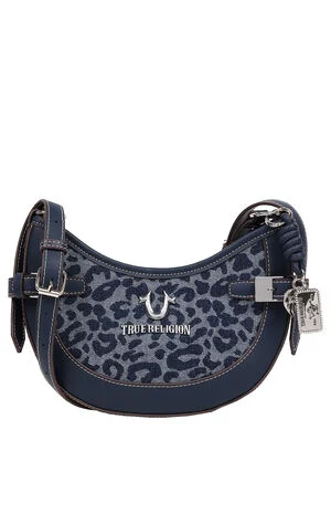 Blake Leopard Denim Belted Hobo Bag image number 1