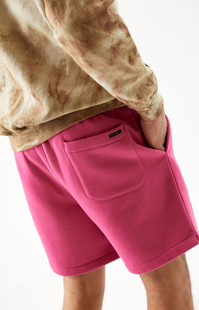 Pink Fleece Volley Shorts
