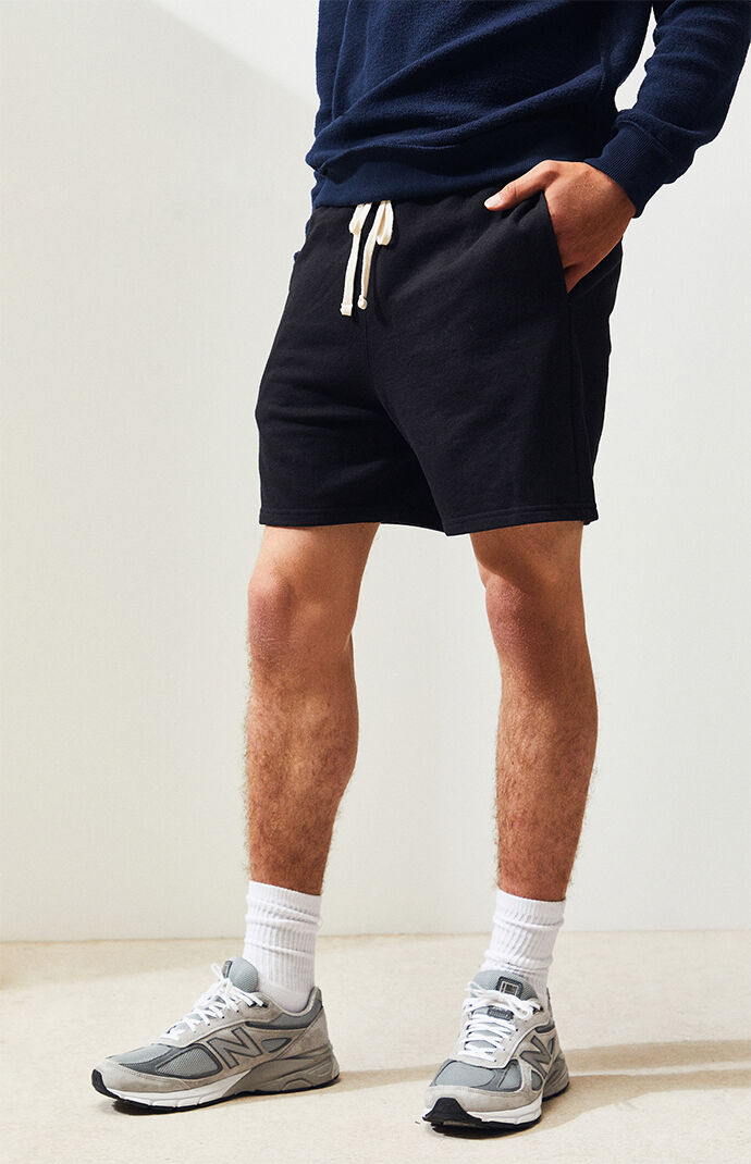 Black French Terry Active Shorts