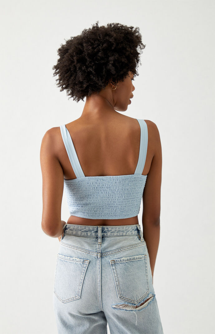 Tie Front Bustier Tank Top