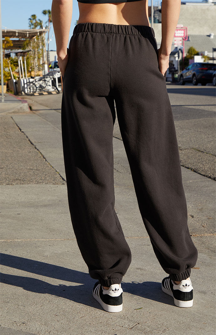 John Galt Black New York Rosa Sweatpants PacSun