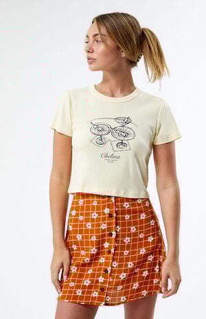 Flower Button Front Mini Skirt image number 2