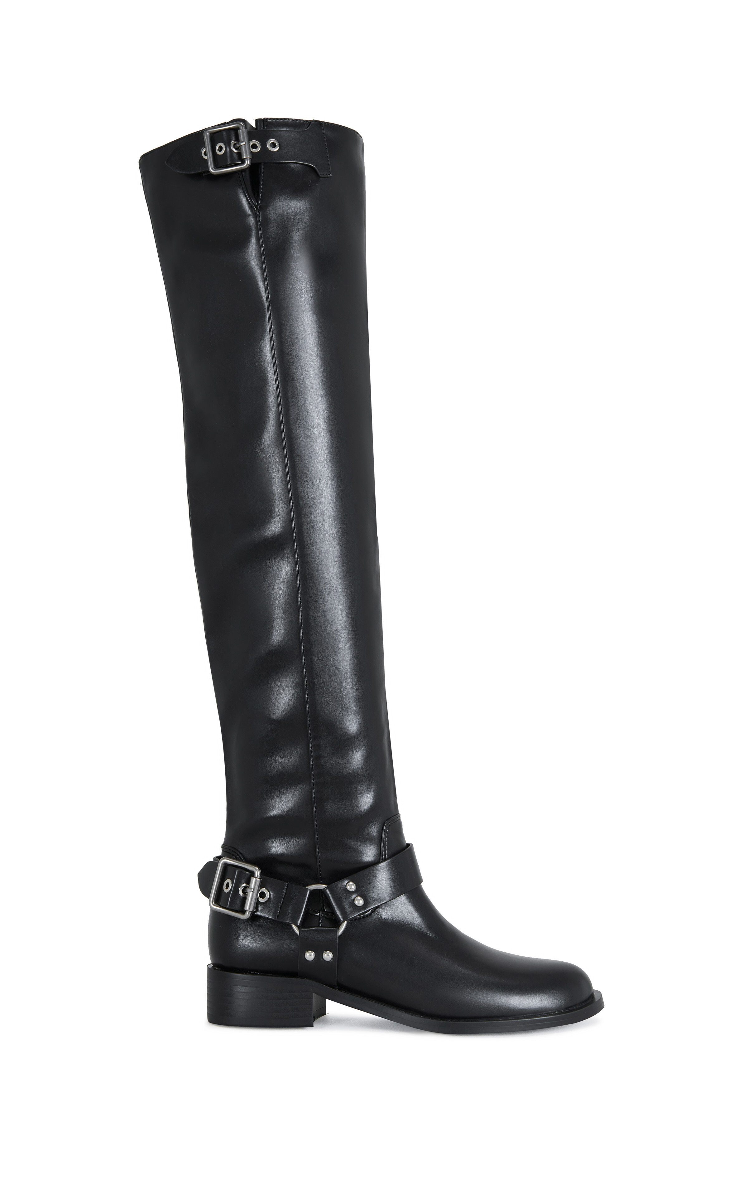 AZALEA WANG Women's Xaliima Black Over-The-Knee Boots