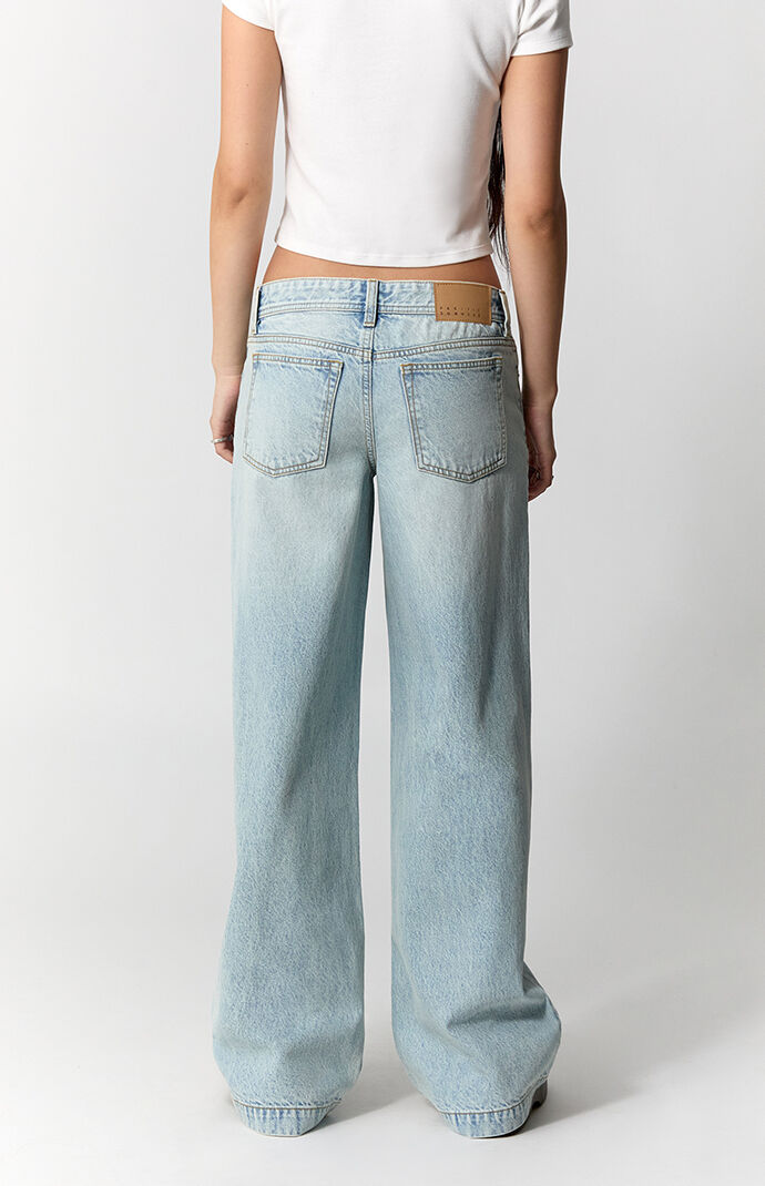 Pacsun Kaia Ultimate Low Rise Baggy Jeans Light Blue Wash | Pacsun