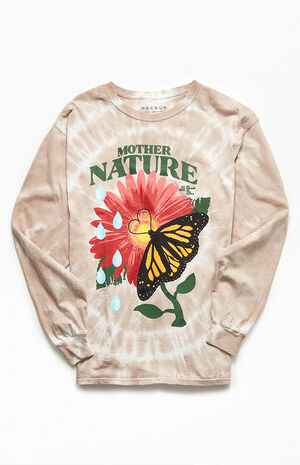 Mother Nature Tie Dyed Long Sleeve T-Shirt Mother Nature Tie Dyed Long Sleeve T-Shirt image number null
