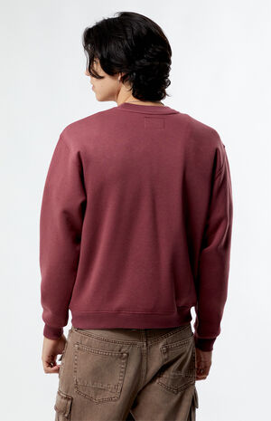 Brown Solid Crew Neck Sweatshirt image number 3