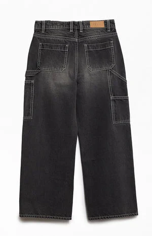 Extreme Baggy Jeans Contrast Stitch Carpenter Black image number 3