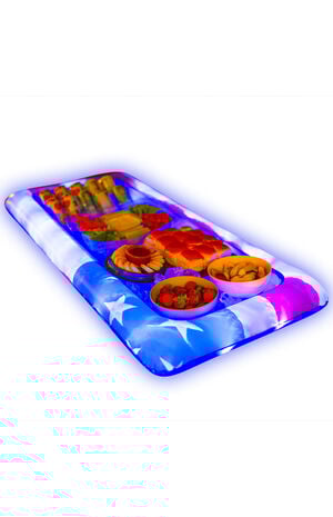 Inflatable Illuminated LED Stars & Stripes Buffet Pool Cooler image number 1